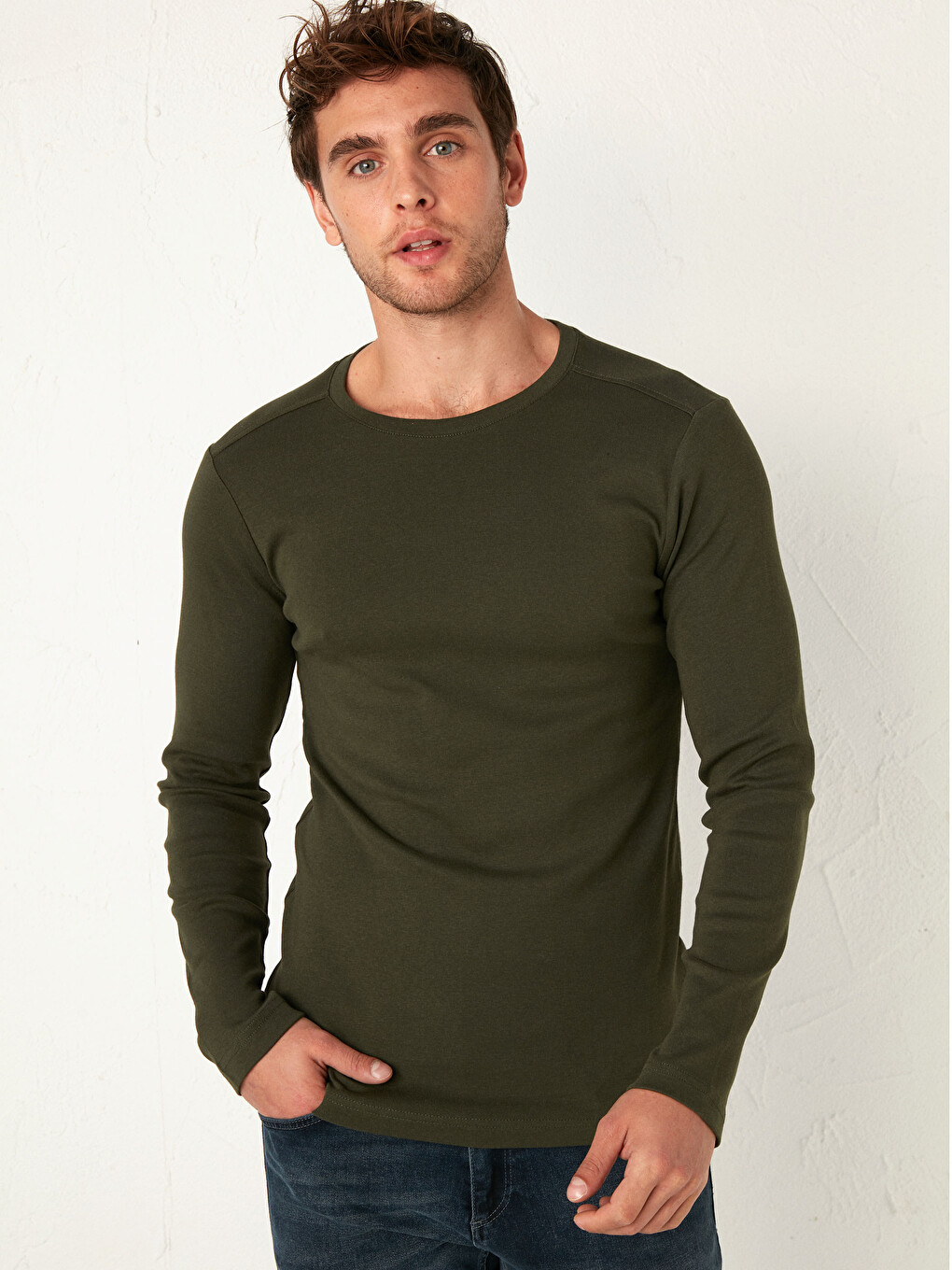 Crew Neck Basic Long Sleeve T-shirt