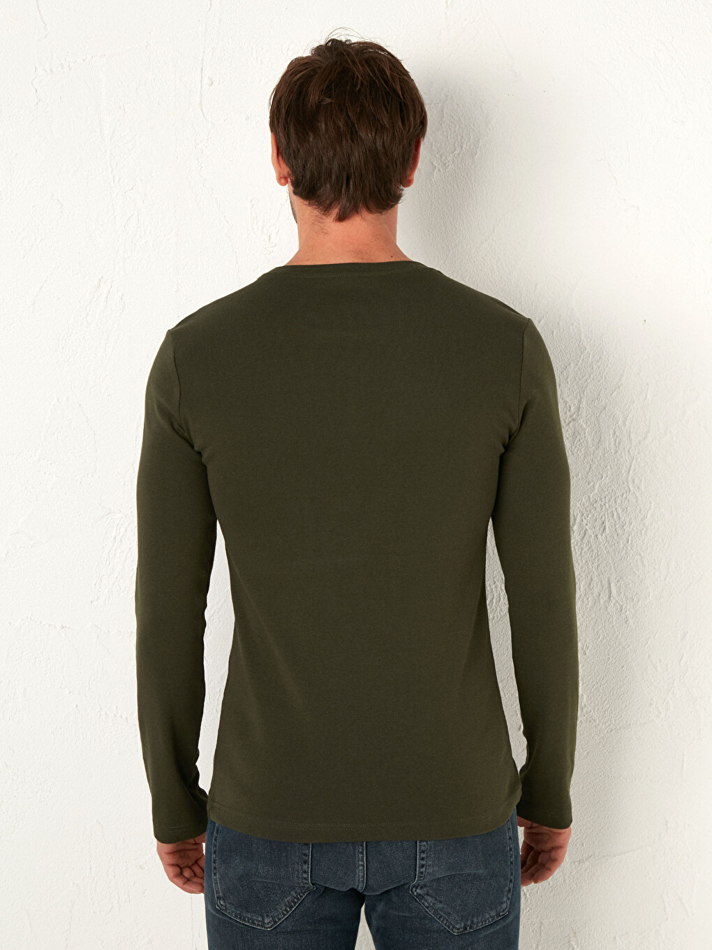 Crew Neck Basic Long Sleeve T-shirt-3