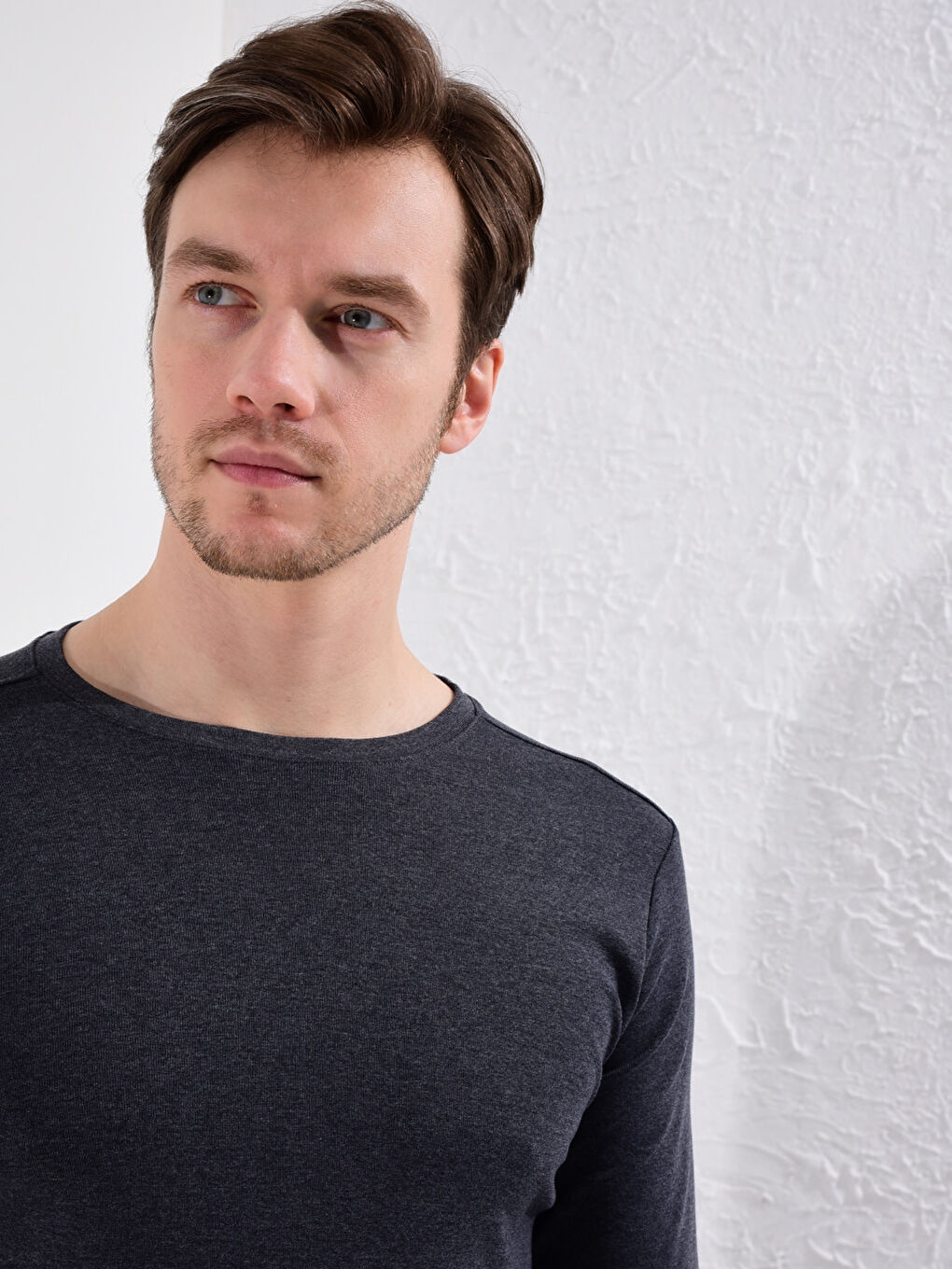 Crew Neck Basic Long Sleeve T-Shirt-4