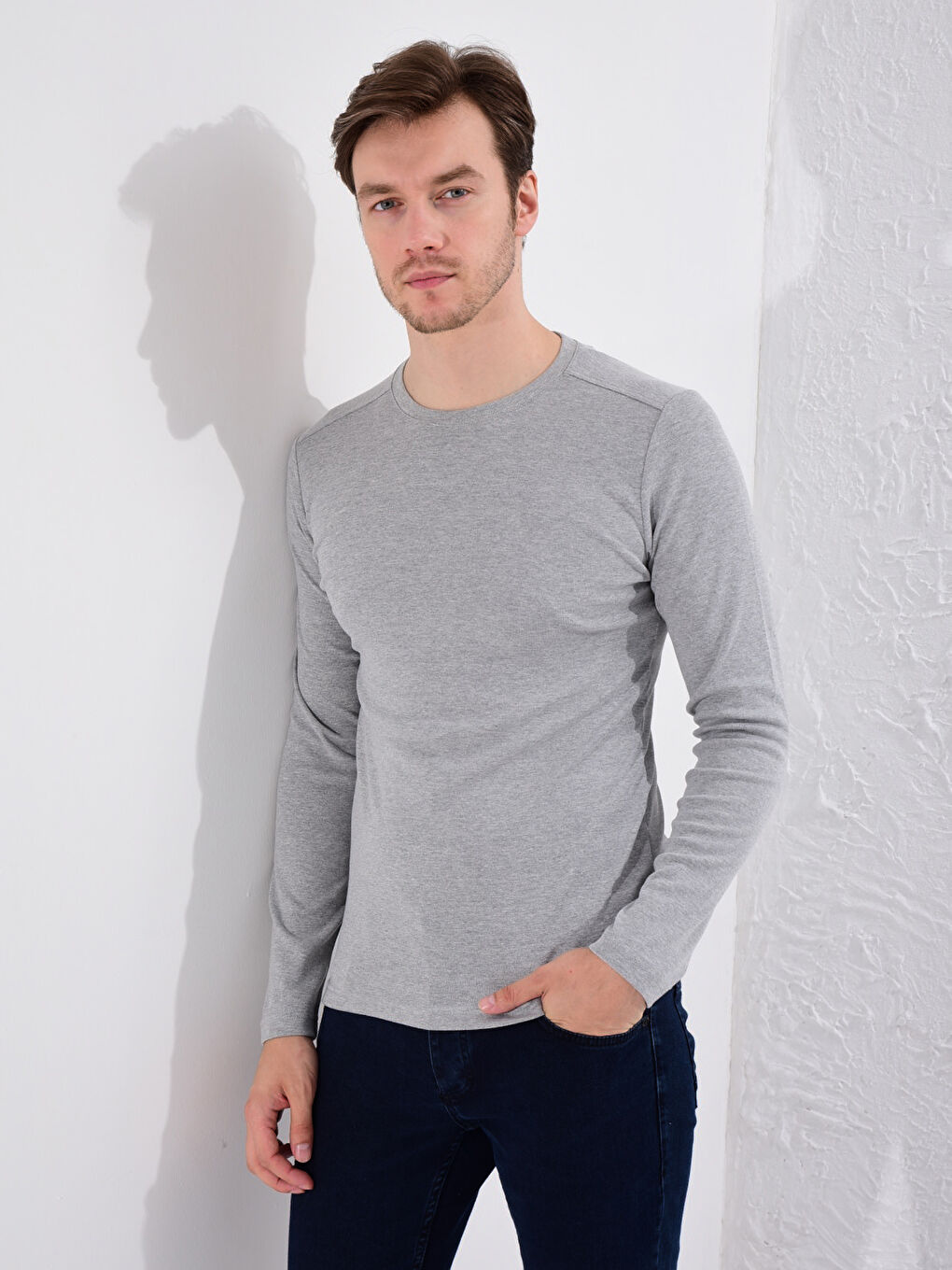 Crew Neck Basic Long Sleeve T-Shirt