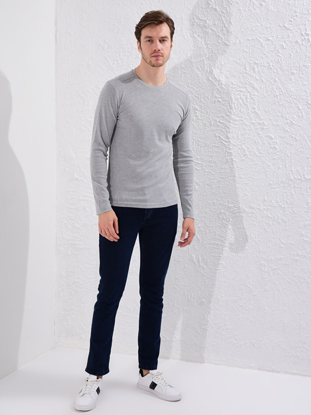 Crew Neck Basic Long Sleeve T-Shirt-2