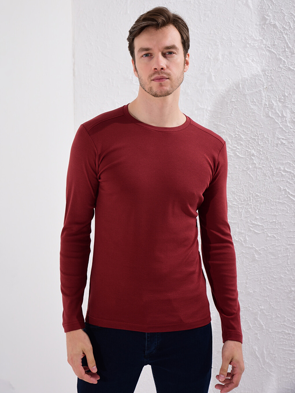 Crew Neck Basic Long Sleeve T-Shirt