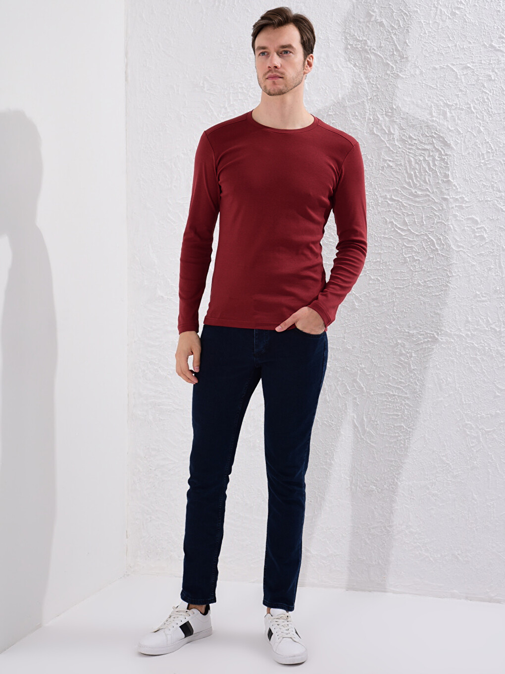 Crew Neck Basic Long Sleeve T-Shirt-2