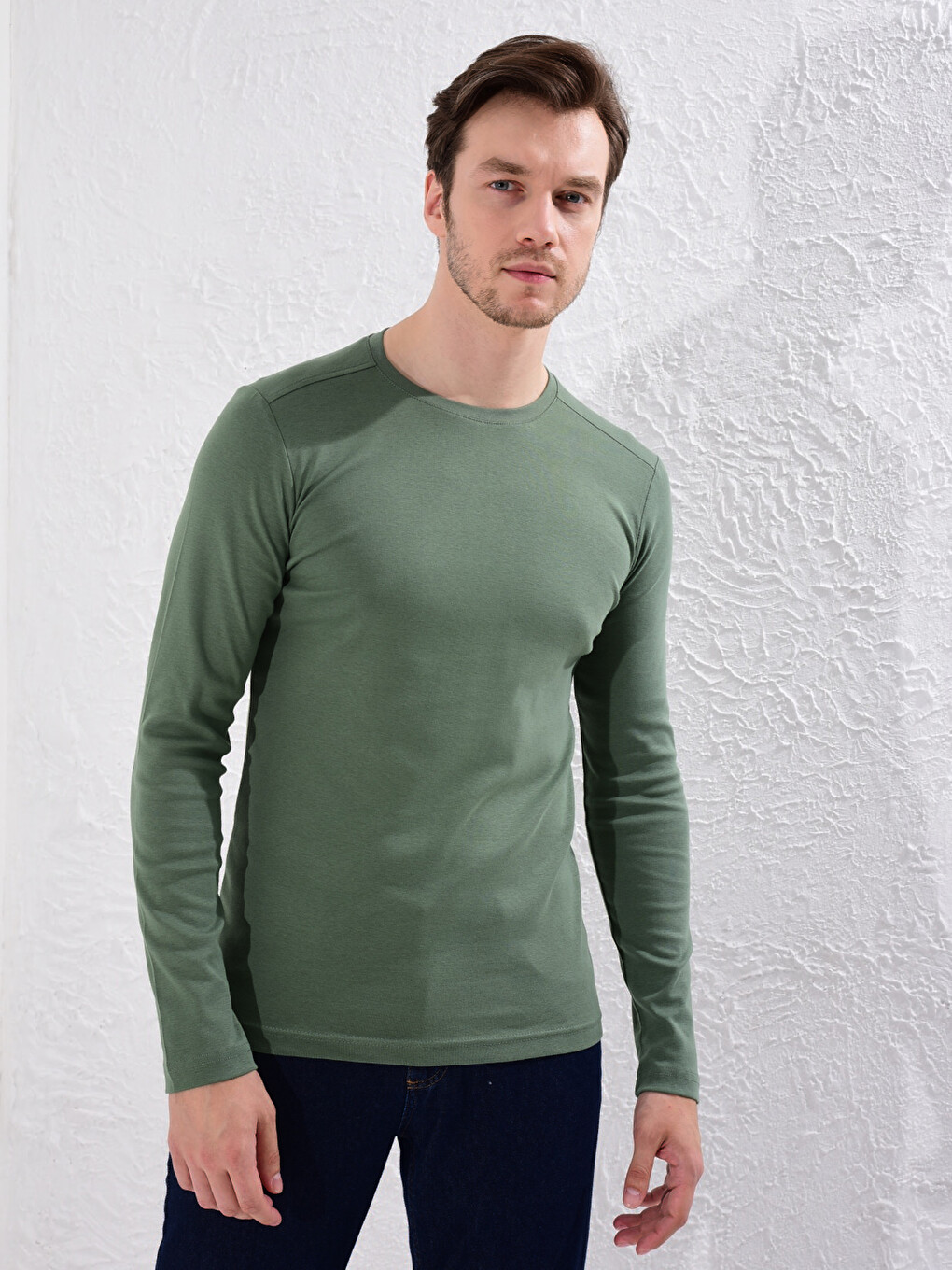 Crew Neck Basic Long Sleeve T-shirt