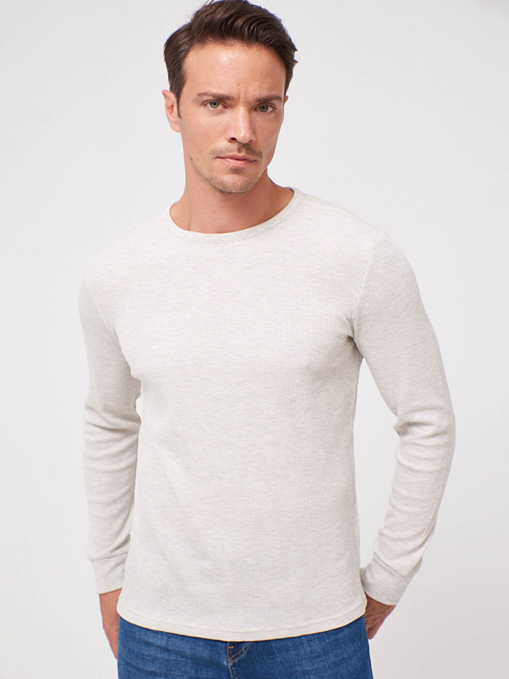Crew Neck Long Sleeve Basic T-Shirt-1