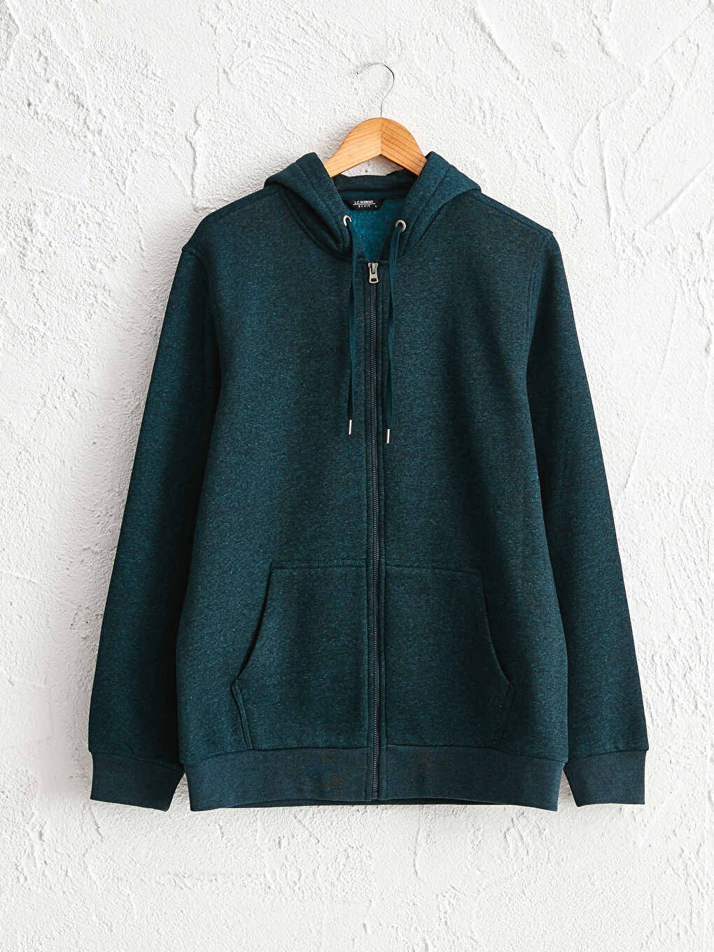 Yeşil Rahat Kalıp Kapüşonlu Basic Sweatshirt