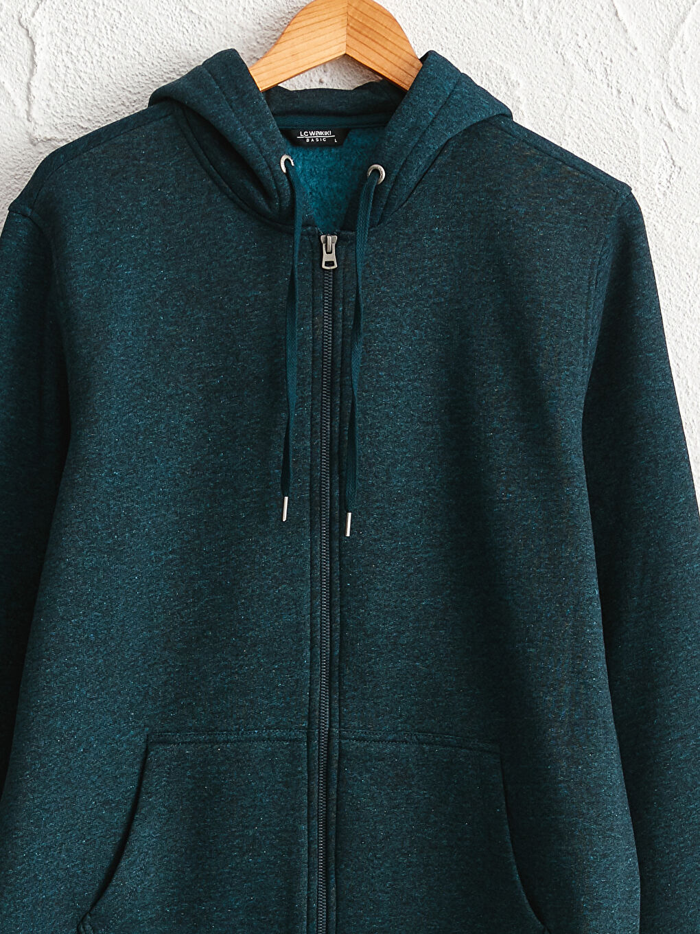 Yeşil Rahat Kalıp Kapüşonlu Basic Sweatshirt-2