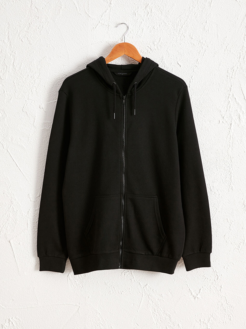 Slim Fit Zip-Down Cardigan with Hood