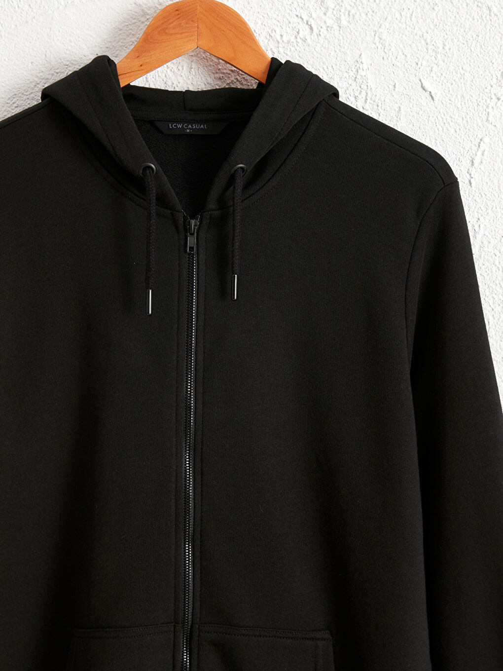 Slim Fit Zip-Down Cardigan with Hood-2
