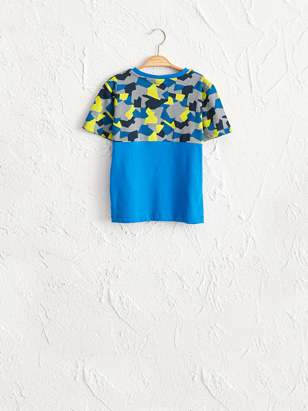 Mavi Erkek Çocuk Baskılı Pamuklu Tişört-1