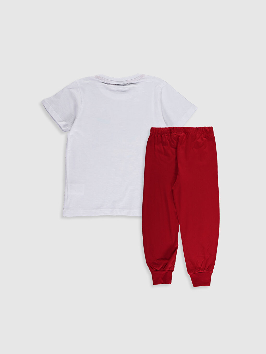 Kırmızı Erkek Çocuk Baskılı Pamuklu Pijama Takımı-1