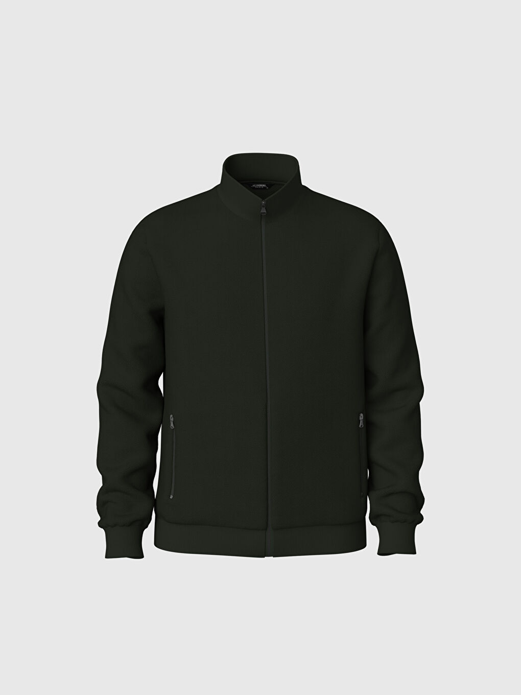 Кардиган базовый с воротником-трубой свободного кроя-4