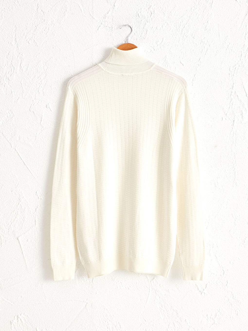 биік жағалы жұқа трикотаж жемпір-1