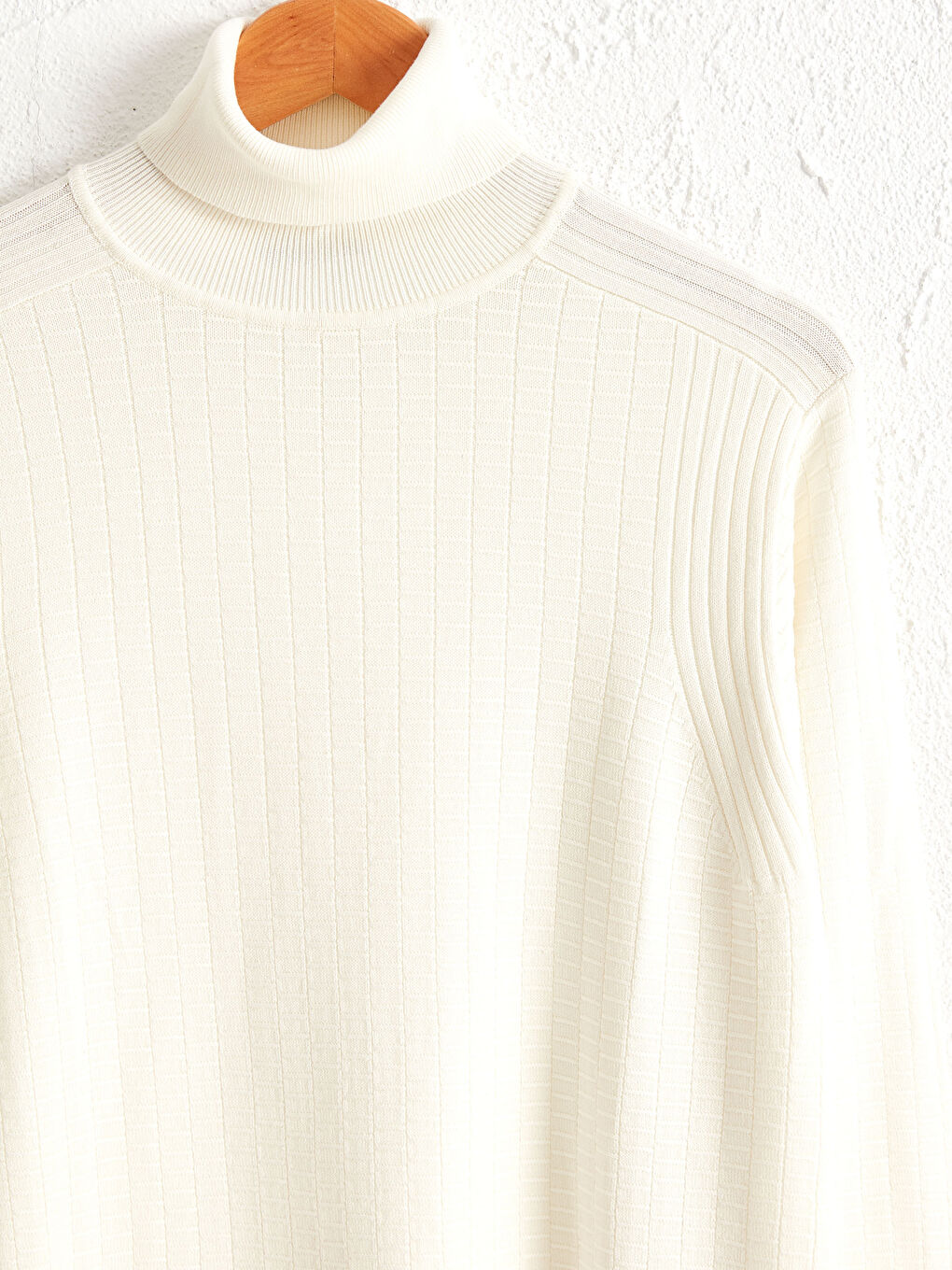 биік жағалы жұқа трикотаж жемпір-2