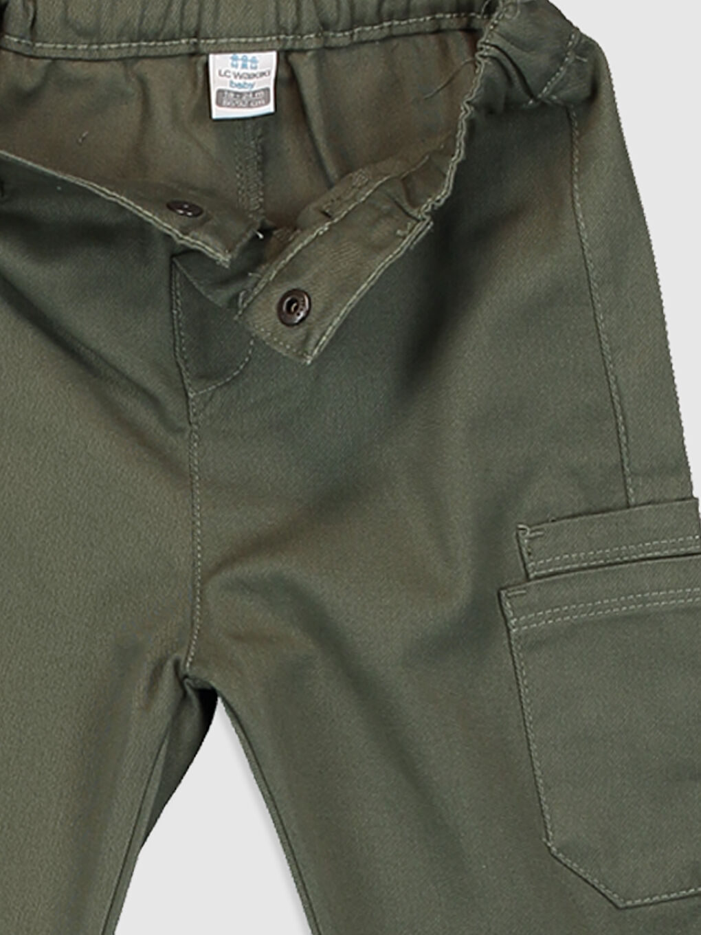 Haki Erkek Bebek Gabardin Pantolon-2