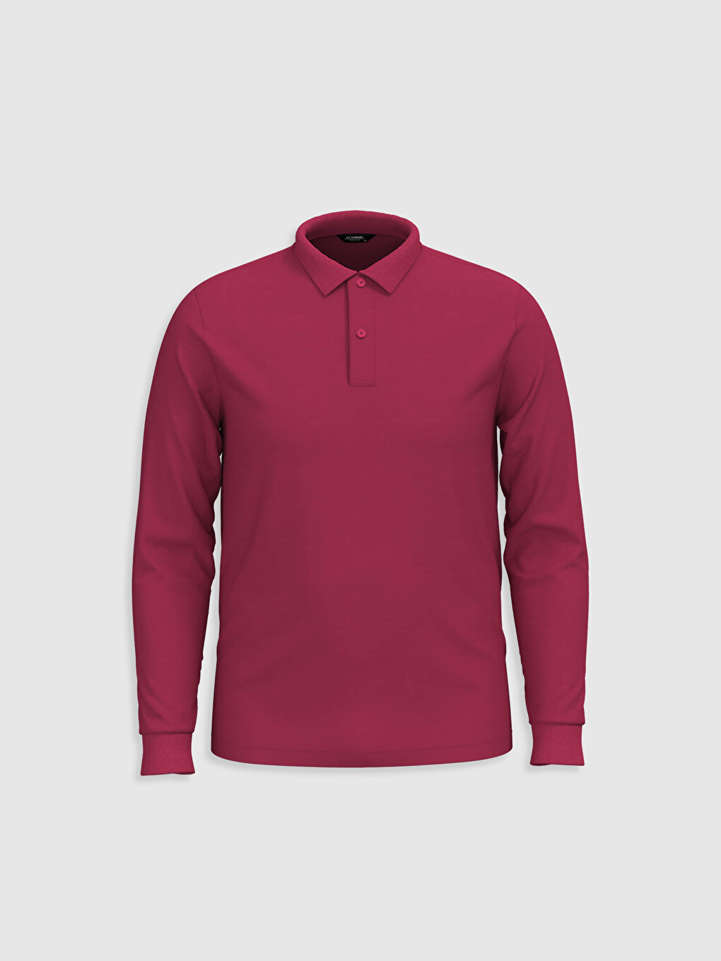 Polo Neck Long Sleeve Basic Pique T-shirt-1