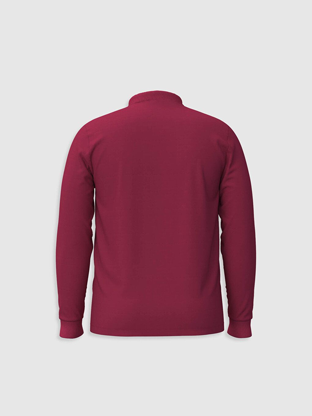 Polo Neck Long Sleeve Basic Pique T-shirt-3