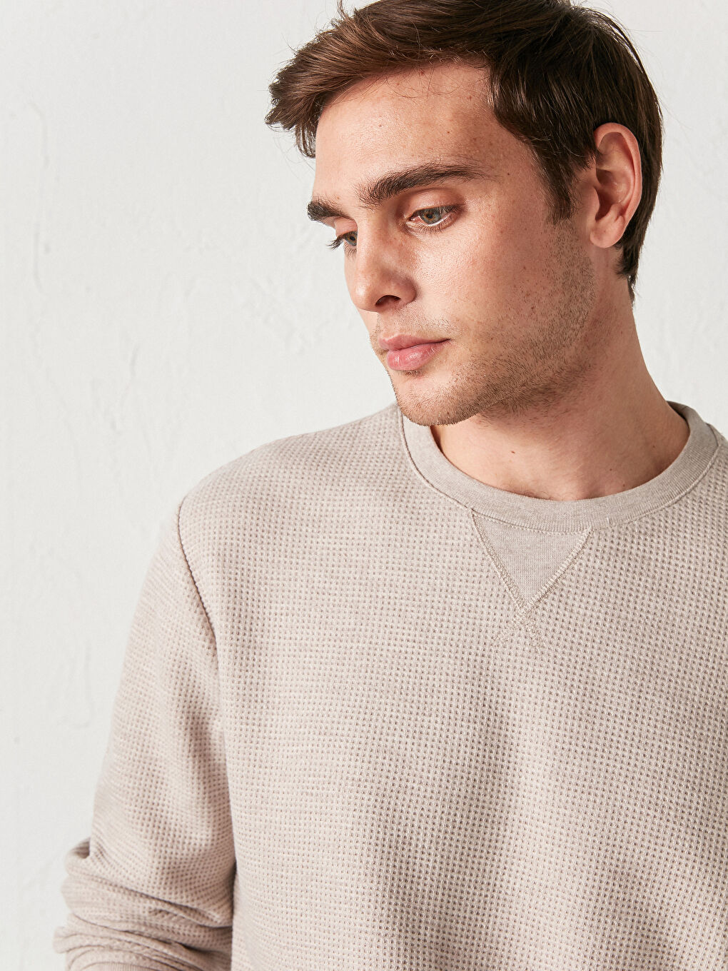 Crew Neck Basic Sweatshirt-2