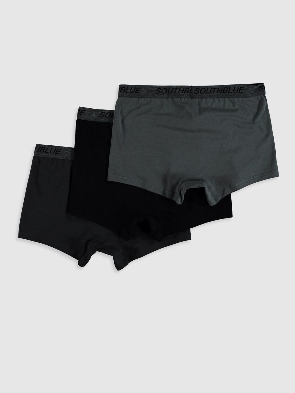 Antrasit Standart Kalıp Esnek Kumaş Boxer 3'lü-3