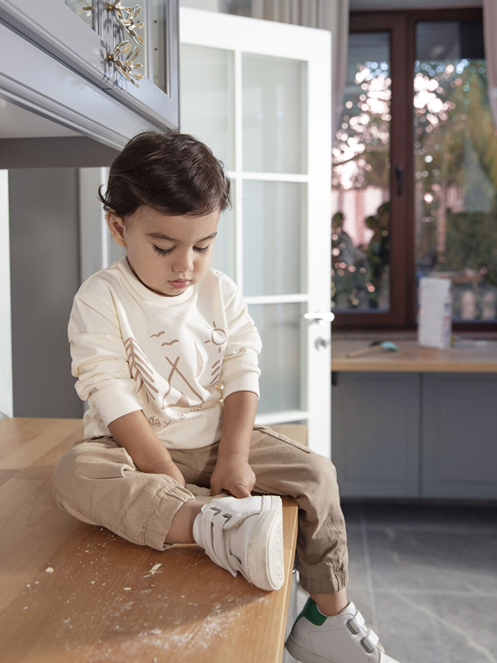 Baby Boy’s Gabardine Trousers
