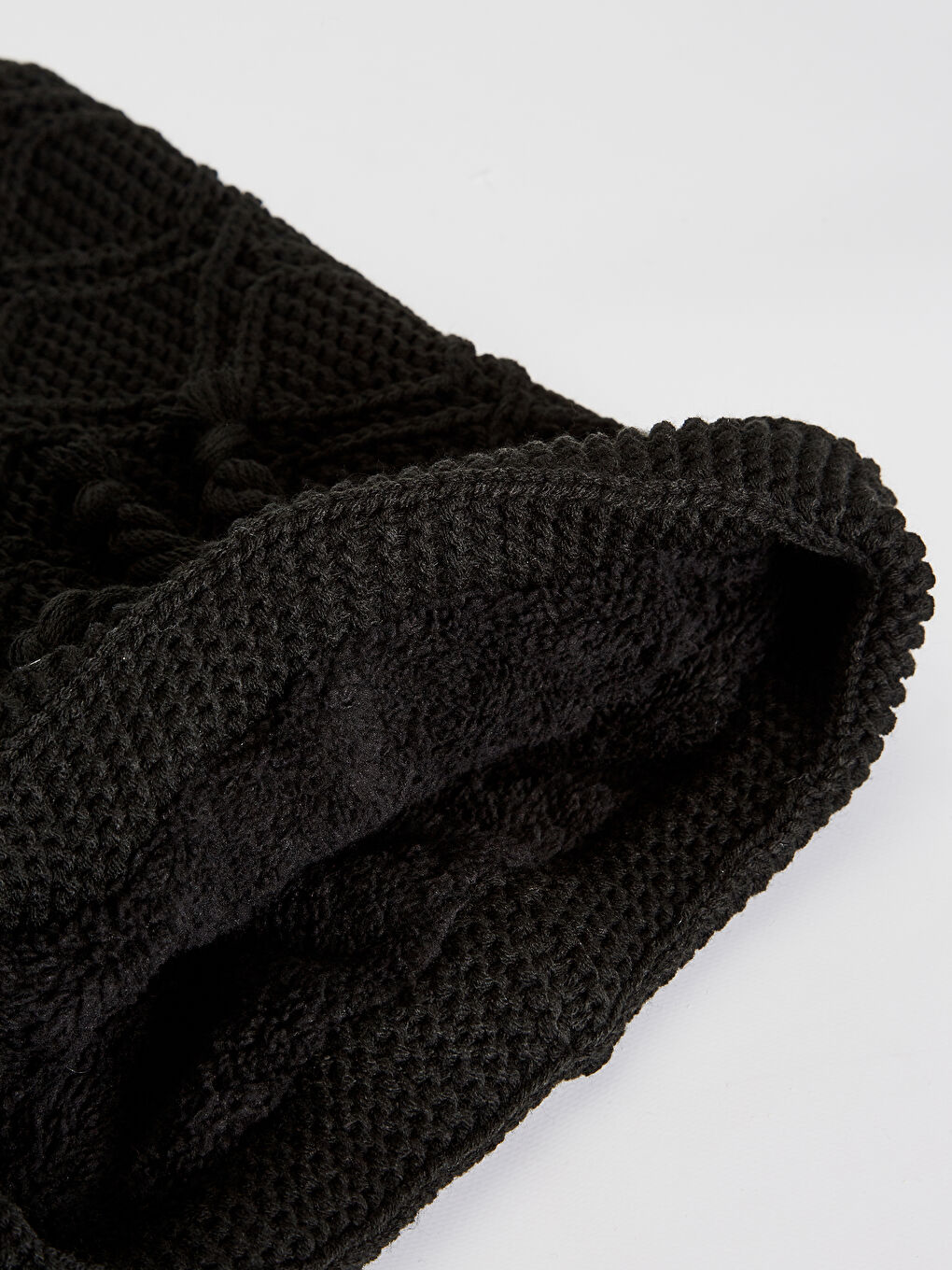 Шарф-труба из трикотажа с плюшевой подкладкой-4