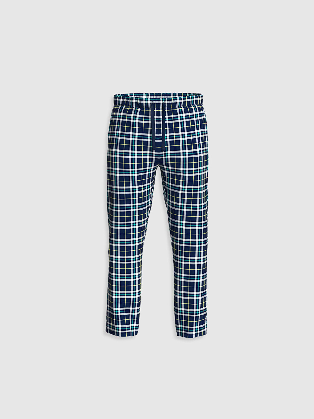 Standart Kalıp Pamuklu Ekose Pijama Alt-1