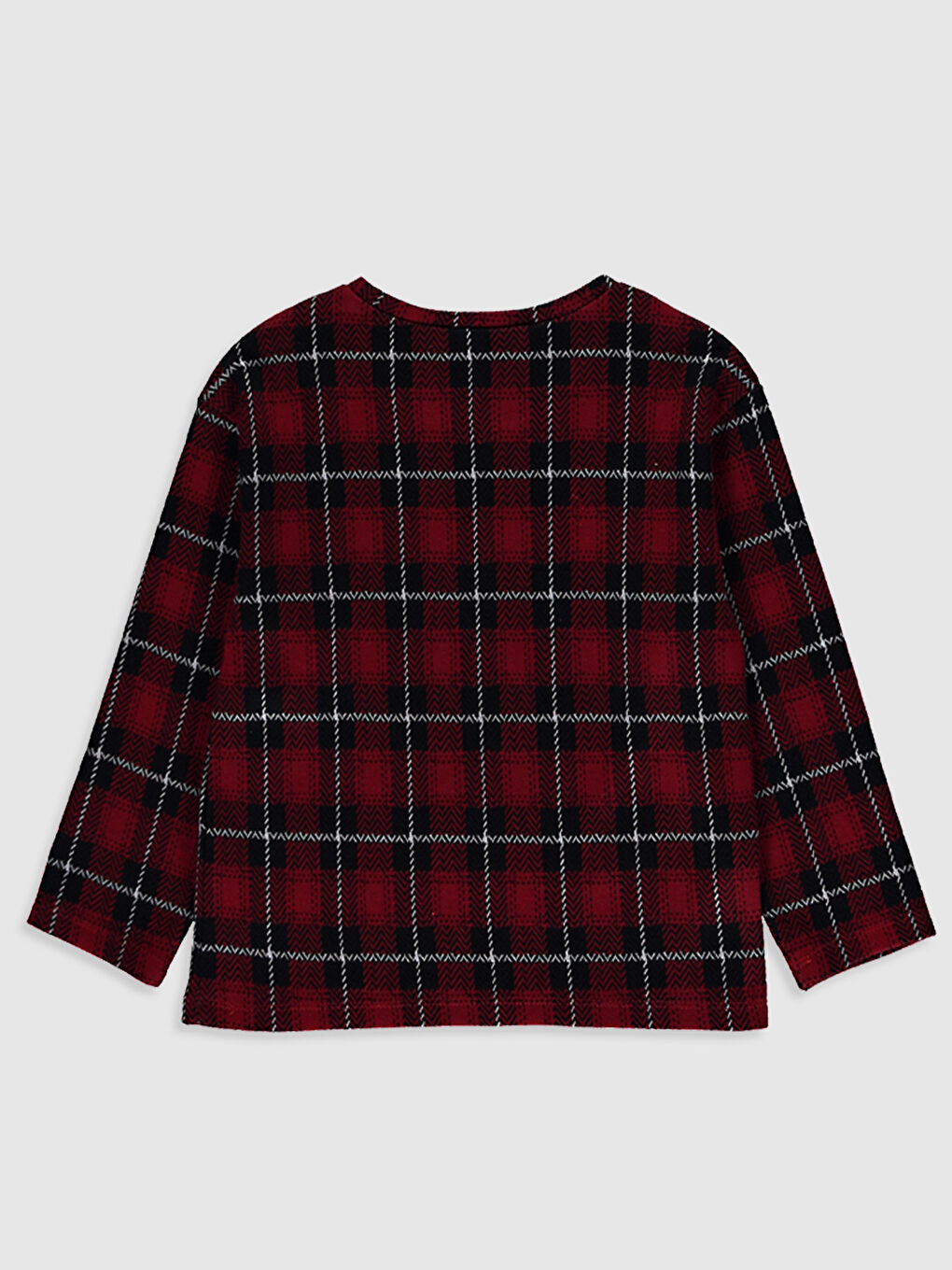 Girl's Letter Printed Chequered T-Shirt-1