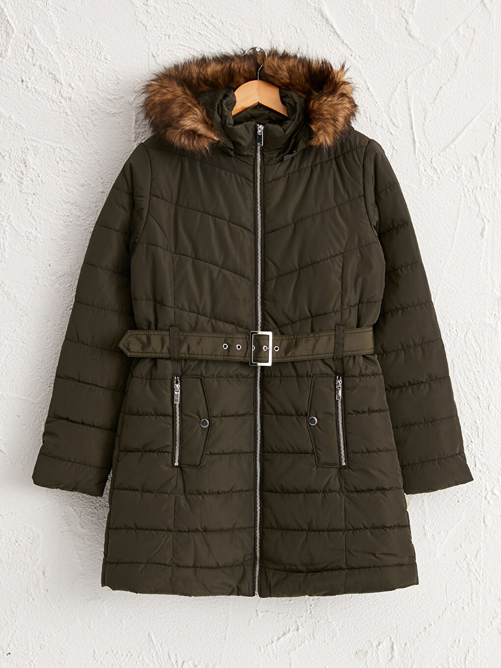Women's Down Jacket With Hooded Long Sleeve