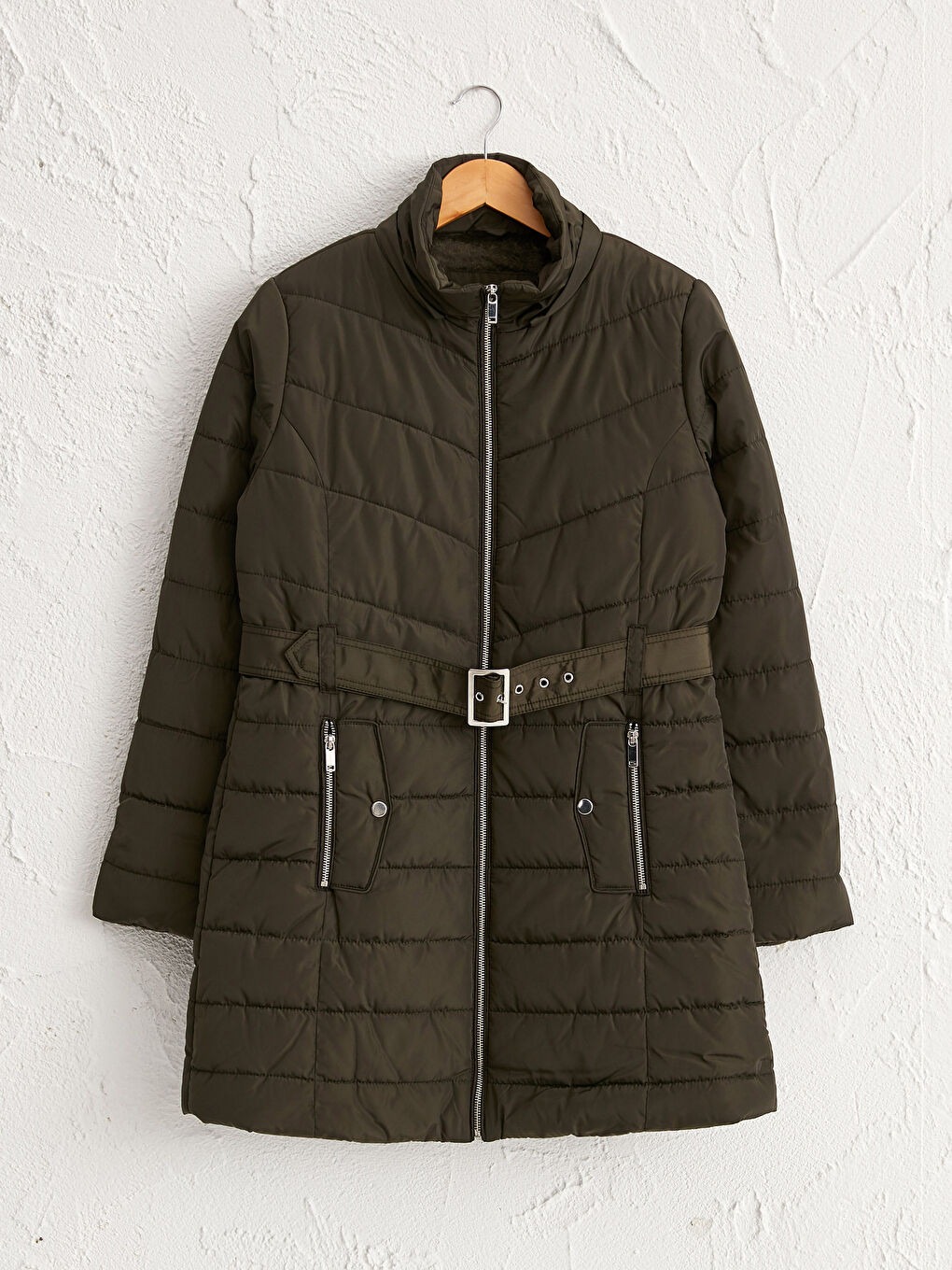 Women's Down Jacket With Hooded Long Sleeve-2