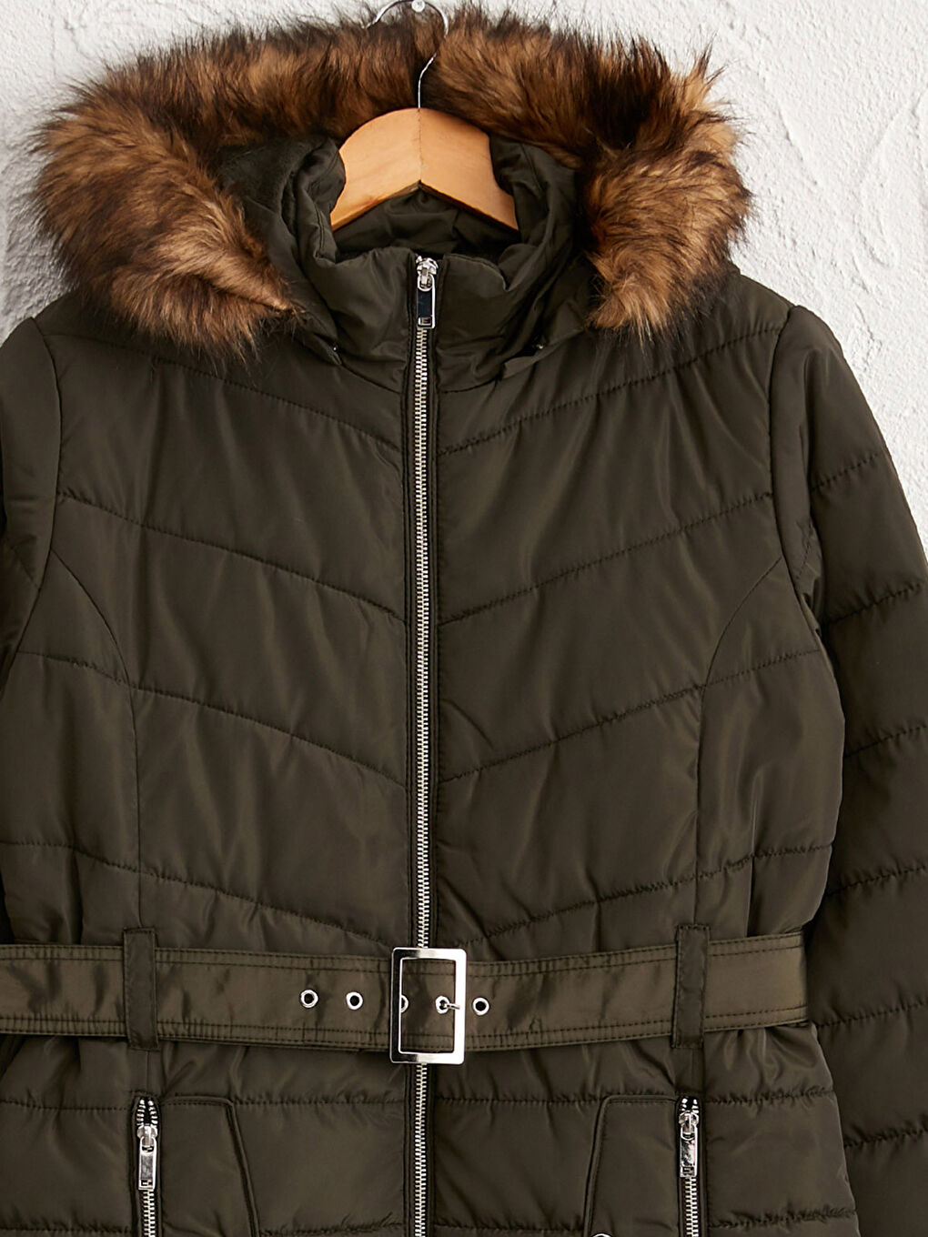 Women's Down Jacket With Hooded Long Sleeve-1