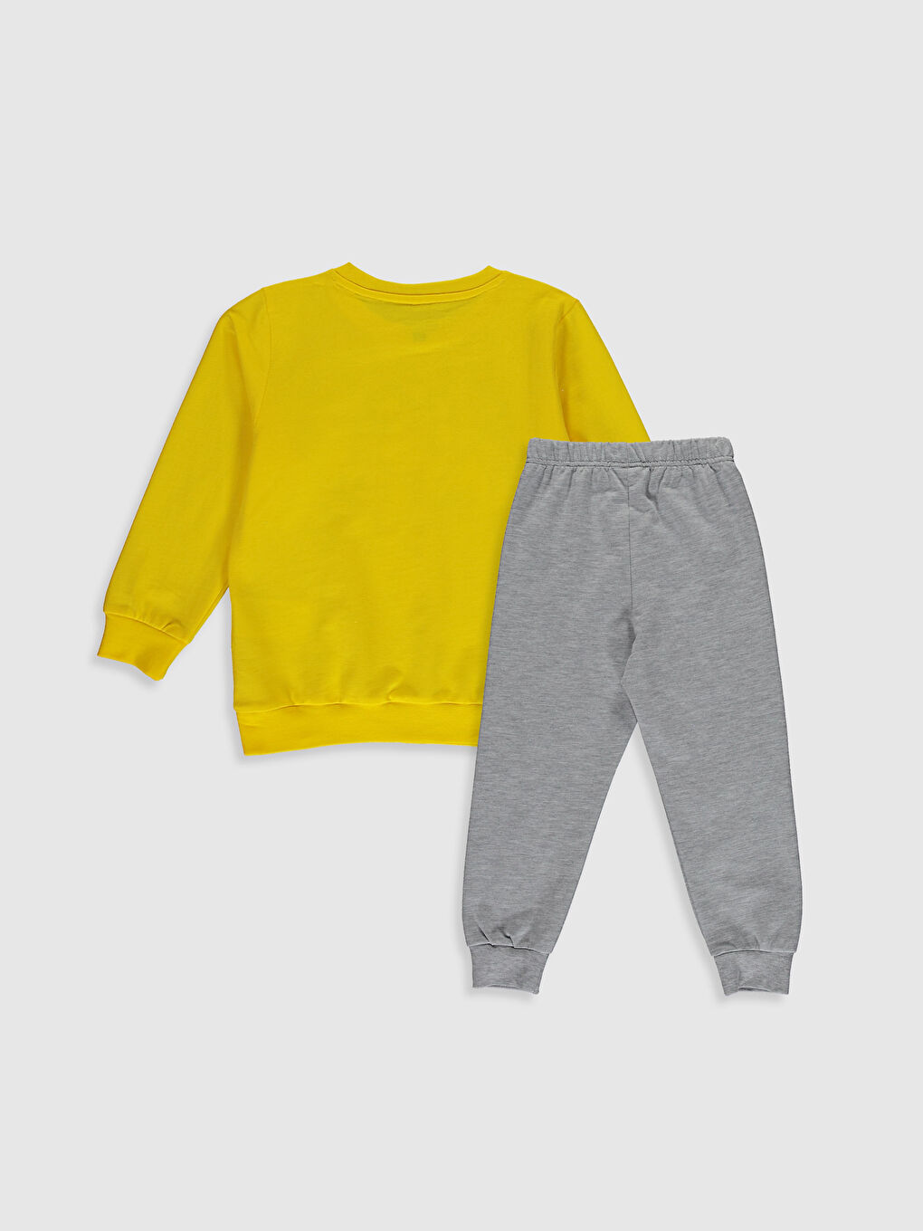 LCW Kids Rundhalsausschnitt Nostalgischer Affen Bedruckt Langarm Kinder Pyjama-Set -0W6438Z4-G6R