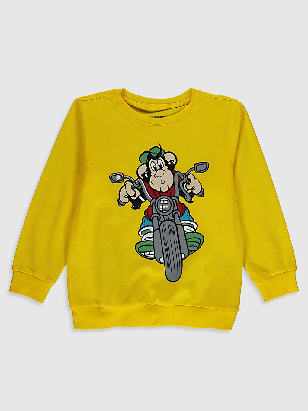 LCW Kids Rundhalsausschnitt Nostalgischer Affen Bedruckt Langarm Kinder Pyjama-Set -0W6438Z4-G6R