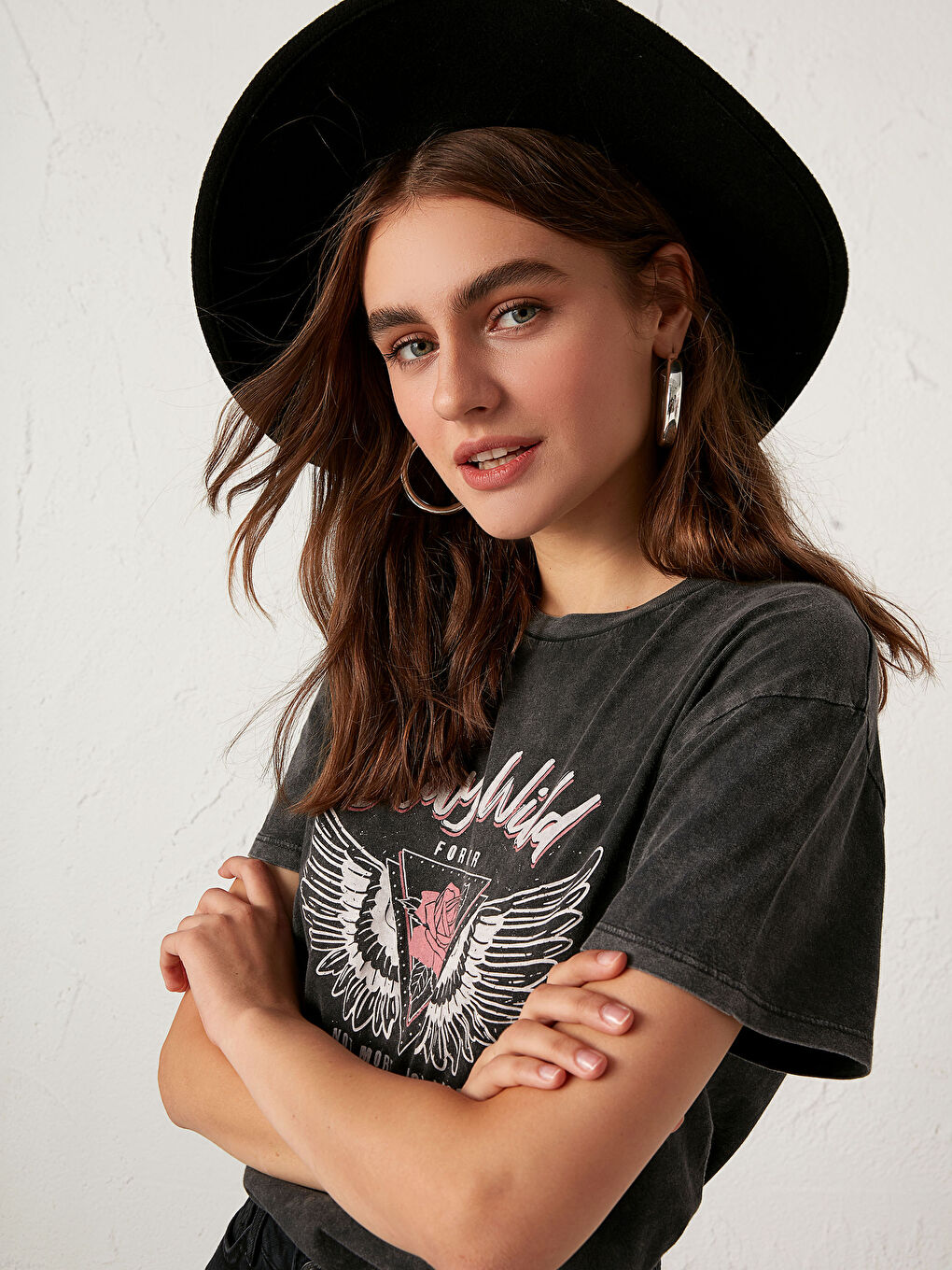 Stamp Ribbon Detailed Fedora Hat -0W6439Z8-HEG