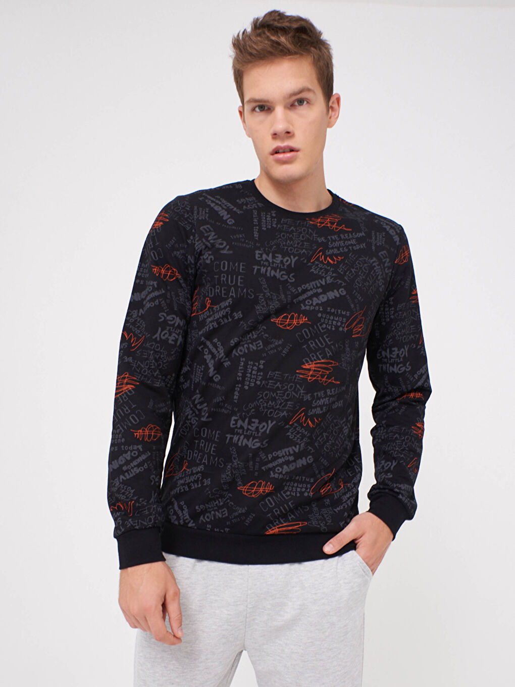 Пижамный Комплект Стандартного Кроя С Принтом