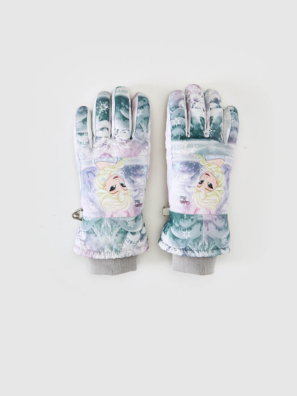 Gri Kız Çocuk Elsa Lisanslı Eldiven -1