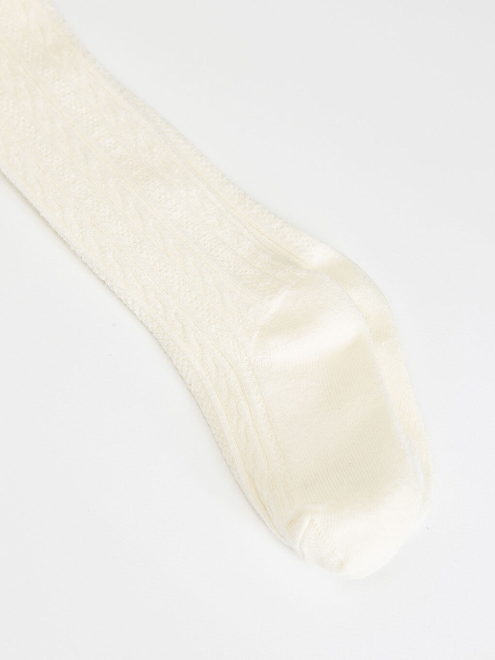 Ekru Kız Bebek Külotlu Çorap 2'li-1