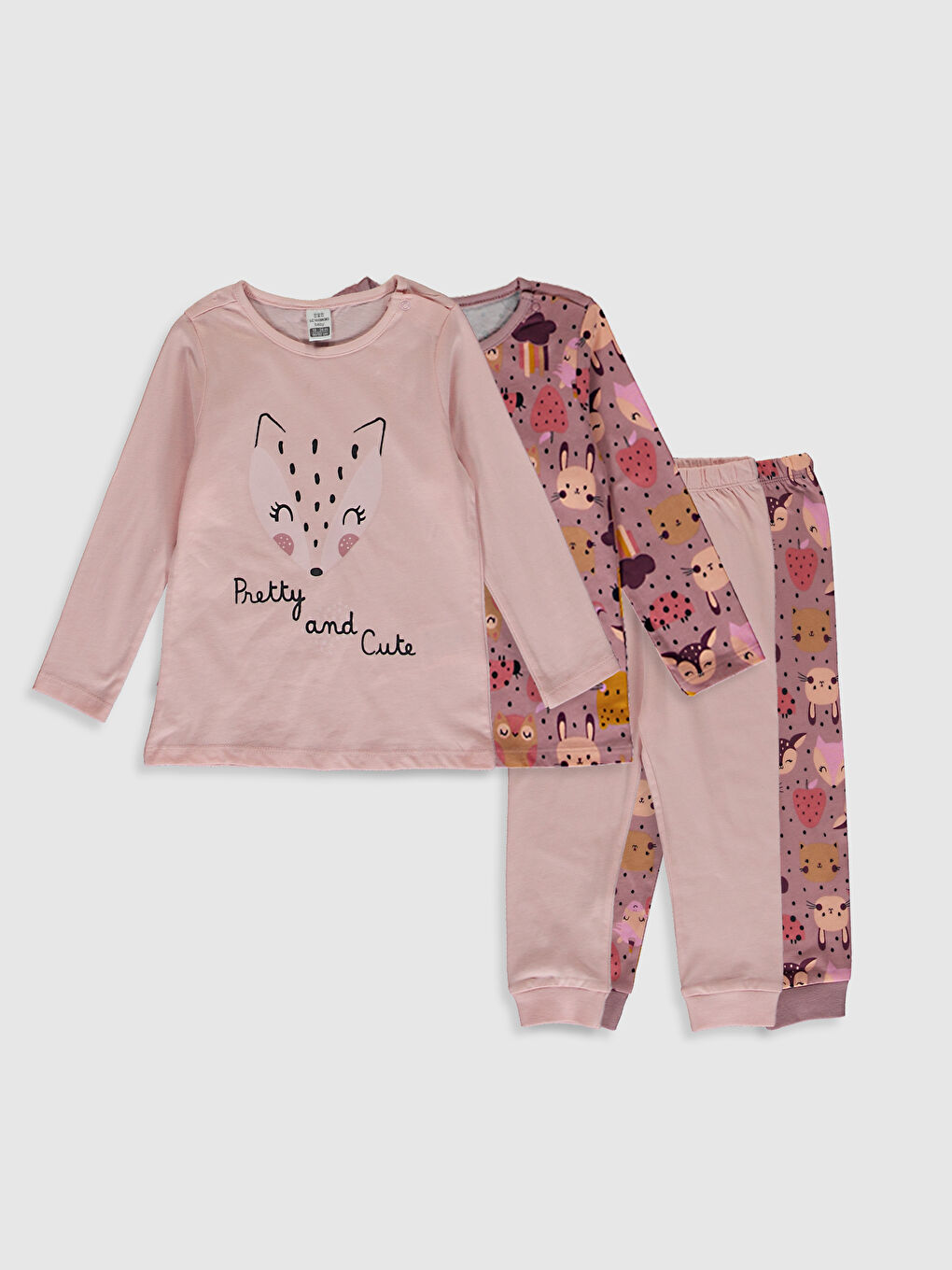 طقم بيجاما بنات صغار - مجموعة من 2