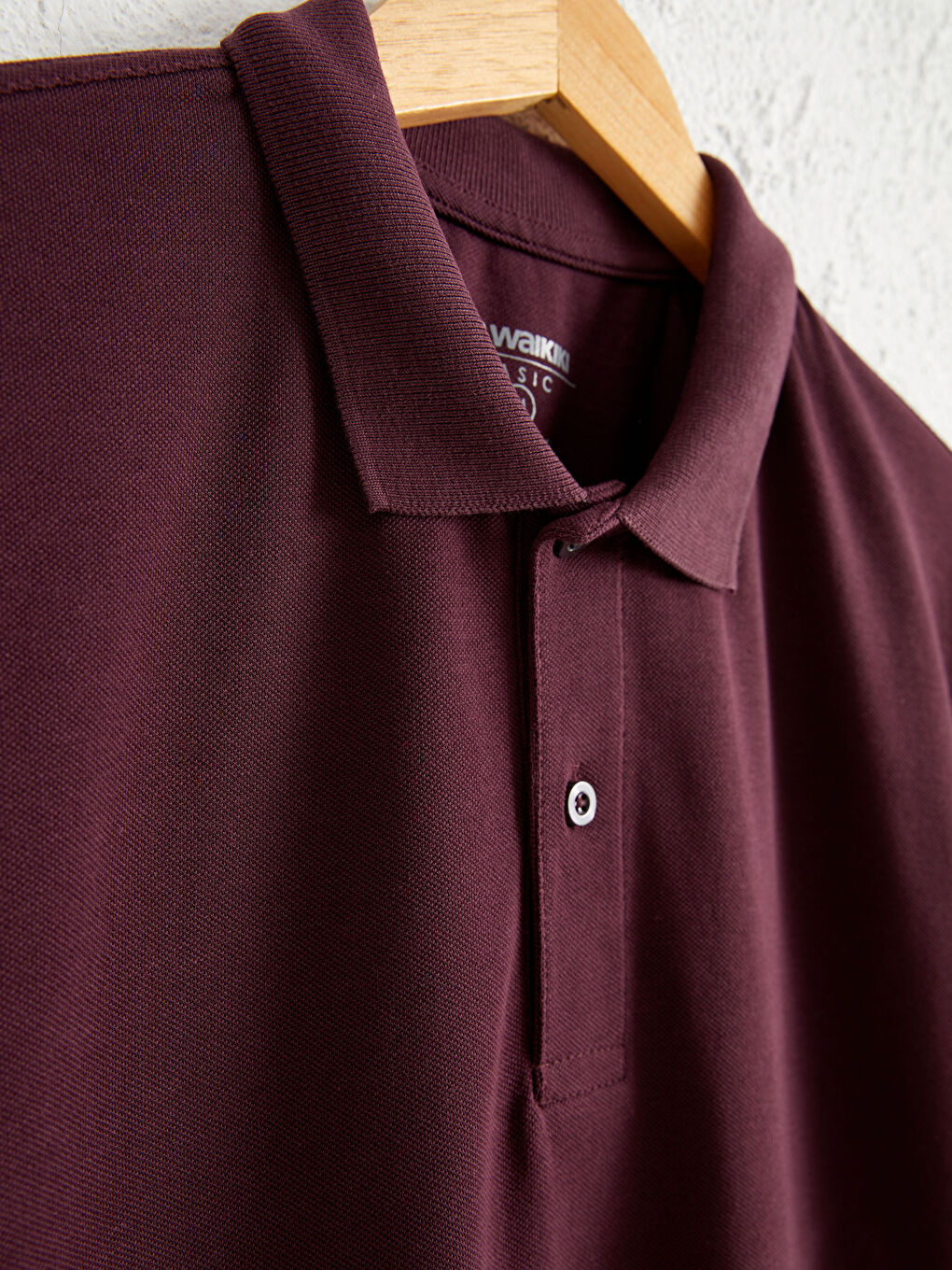 Mürdüm Polo Yaka Kısa Kollu Basic Pike Tişört-1