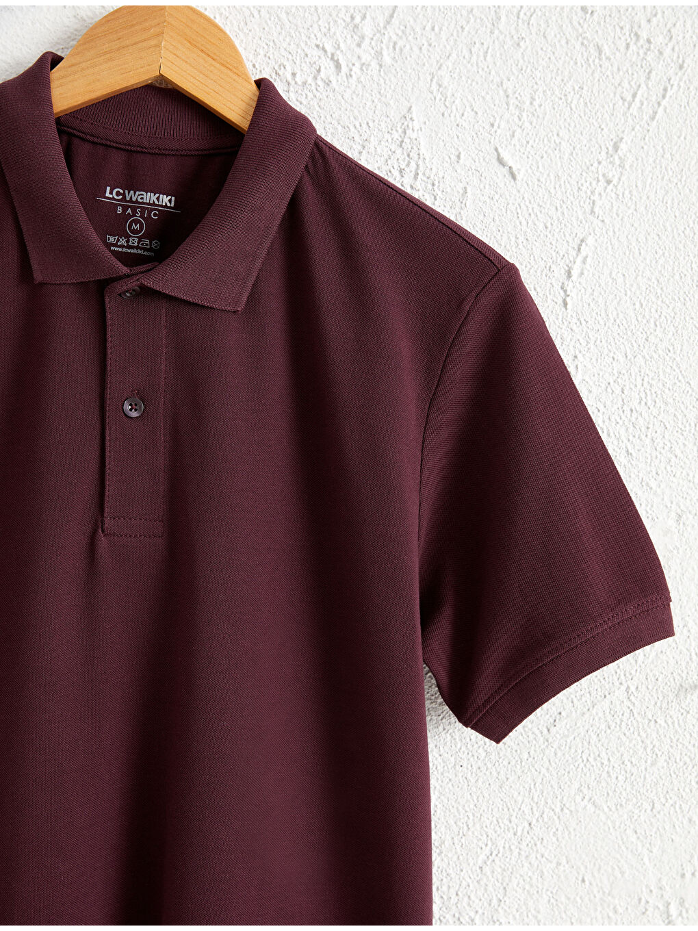 Mürdüm Polo Yaka Kısa Kollu Basic Pike Tişört-3