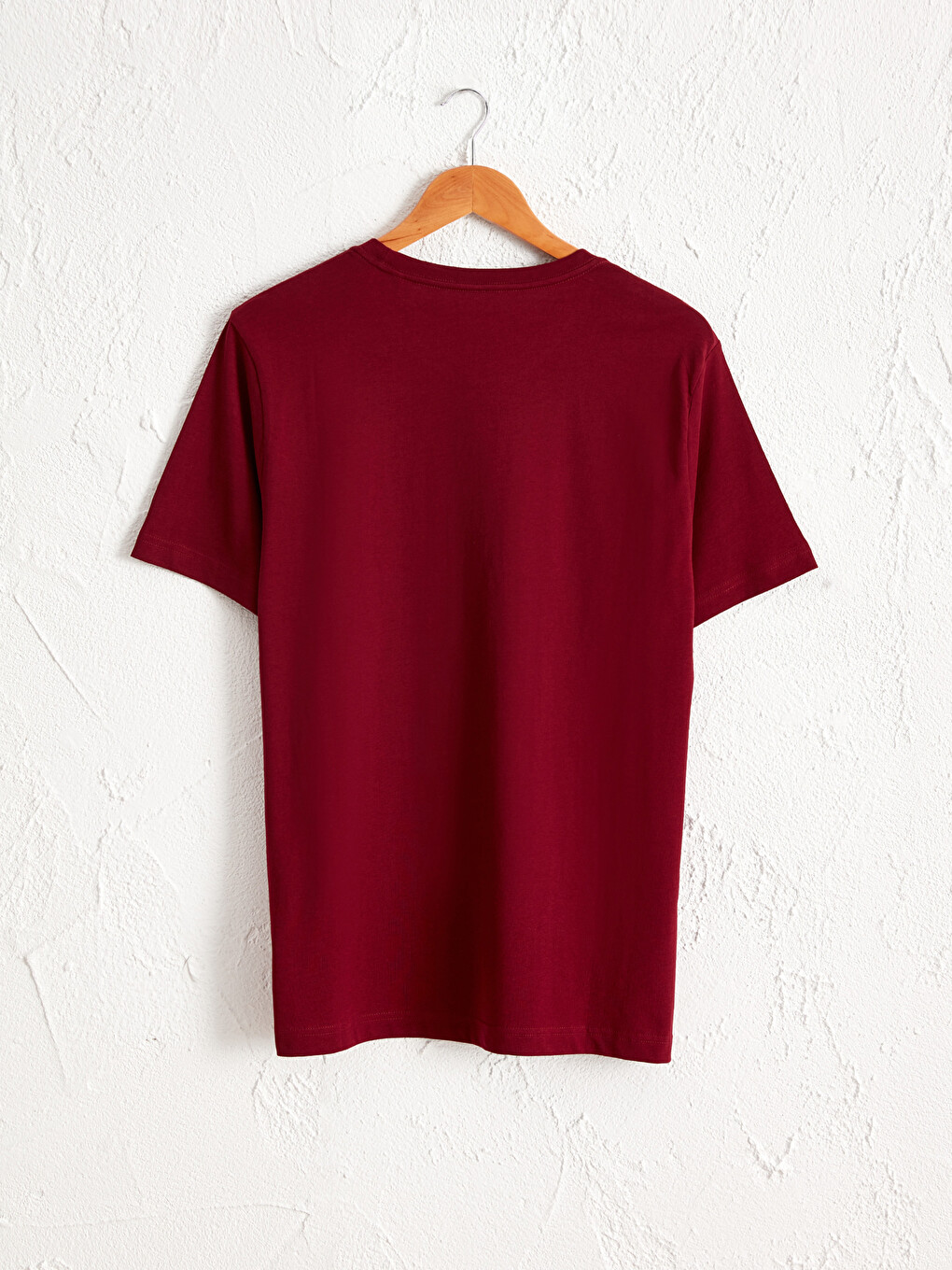 Rundhalsausschnitt Basic Kurzarm T-Shirt-1