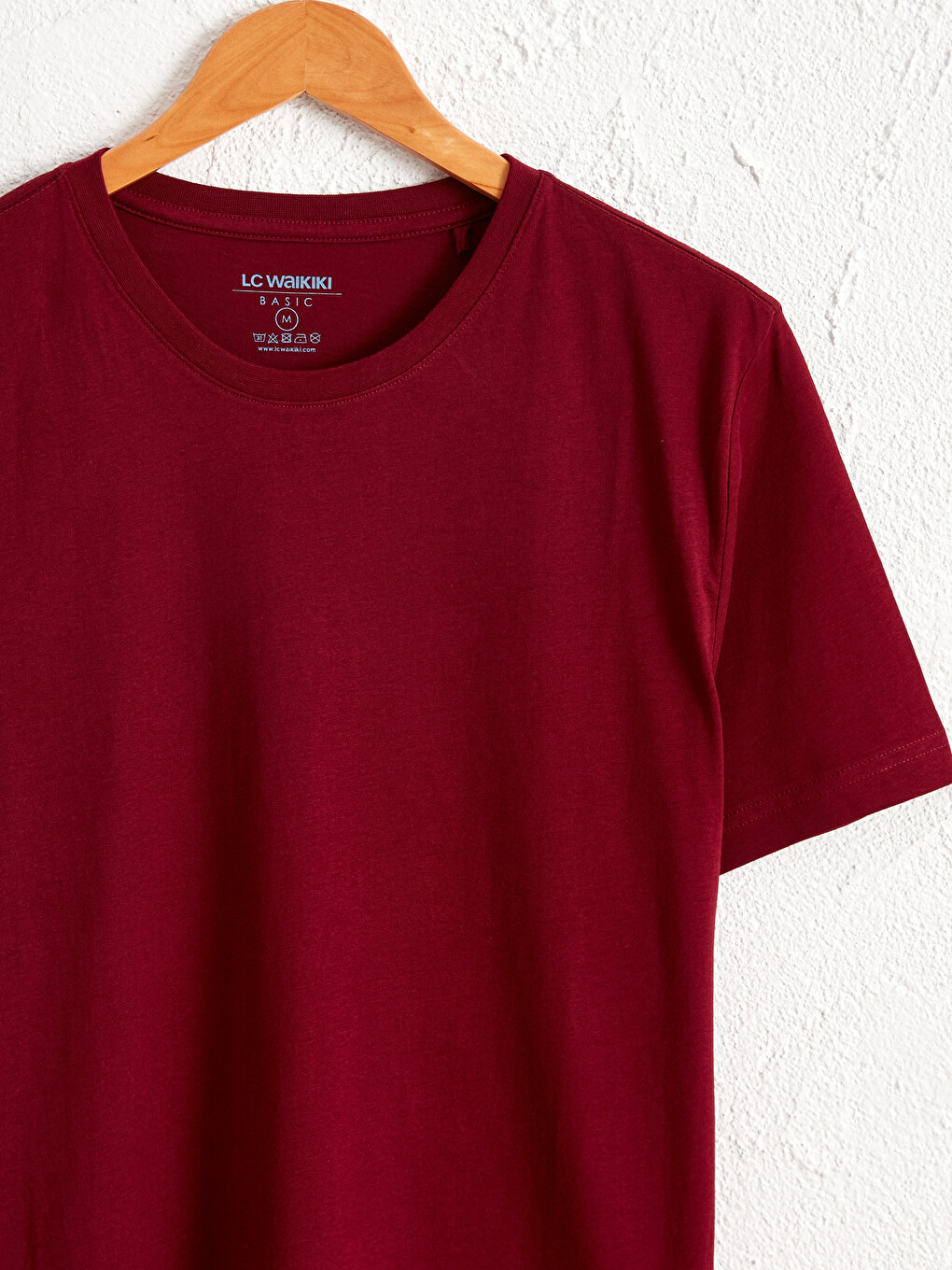 Rundhalsausschnitt Basic Kurzarm T-Shirt-2