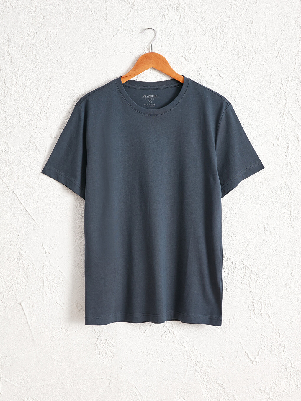 T-shirt I Thjeshtë Me Mëngë Të Shkurtra Dhe Jakë Të Rrumbullakët Për Burra
