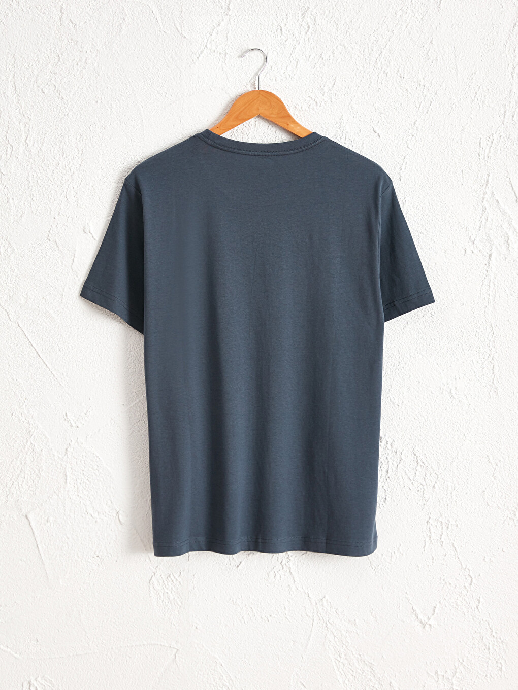 T-shirt I Thjeshtë Me Mëngë Të Shkurtra Dhe Jakë Të Rrumbullakët Për Burra-1