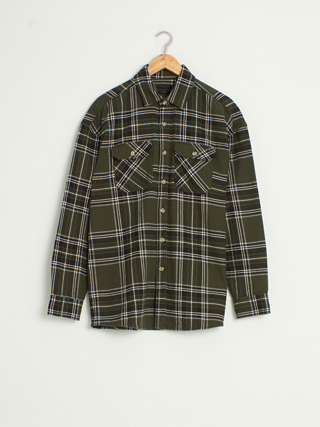 XSIDE Oversize Long Sleeve Plaid Men's Lumberjack Shirt -0W6783Z8-LMU
