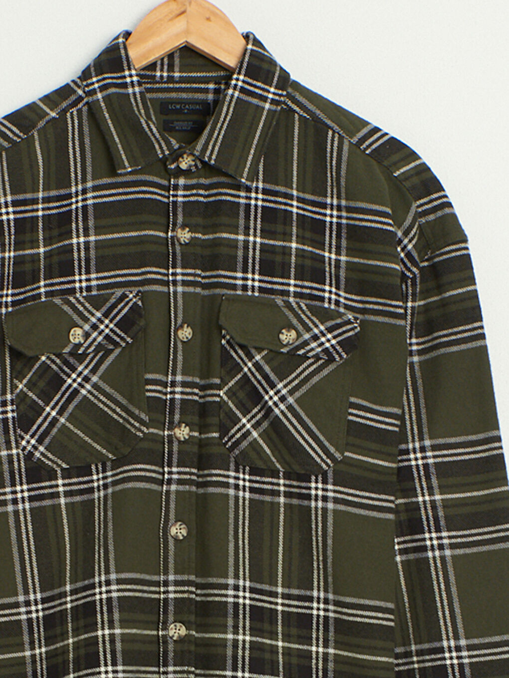 XSIDE Oversize Long Sleeve Plaid Men's Lumberjack Shirt -0W6783Z8-LMU