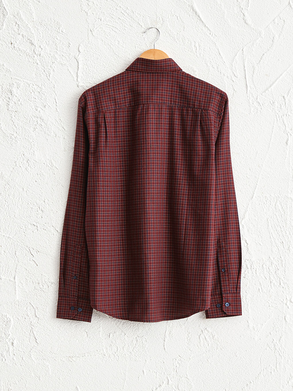 Regular Fit Long Sleeve Plaid Shirt-3