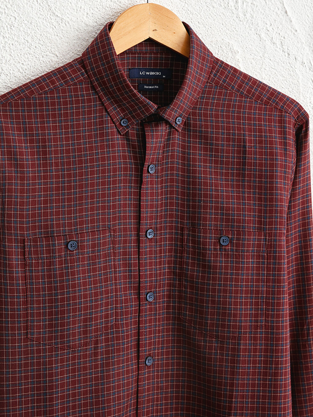 Regular Fit Long Sleeve Plaid Shirt-4