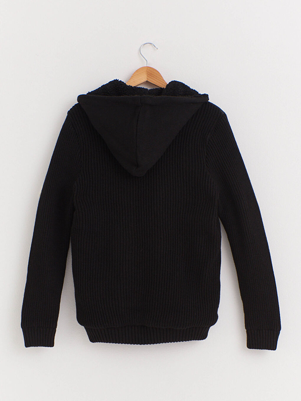 Kapüşonlu Triko Hırka-1