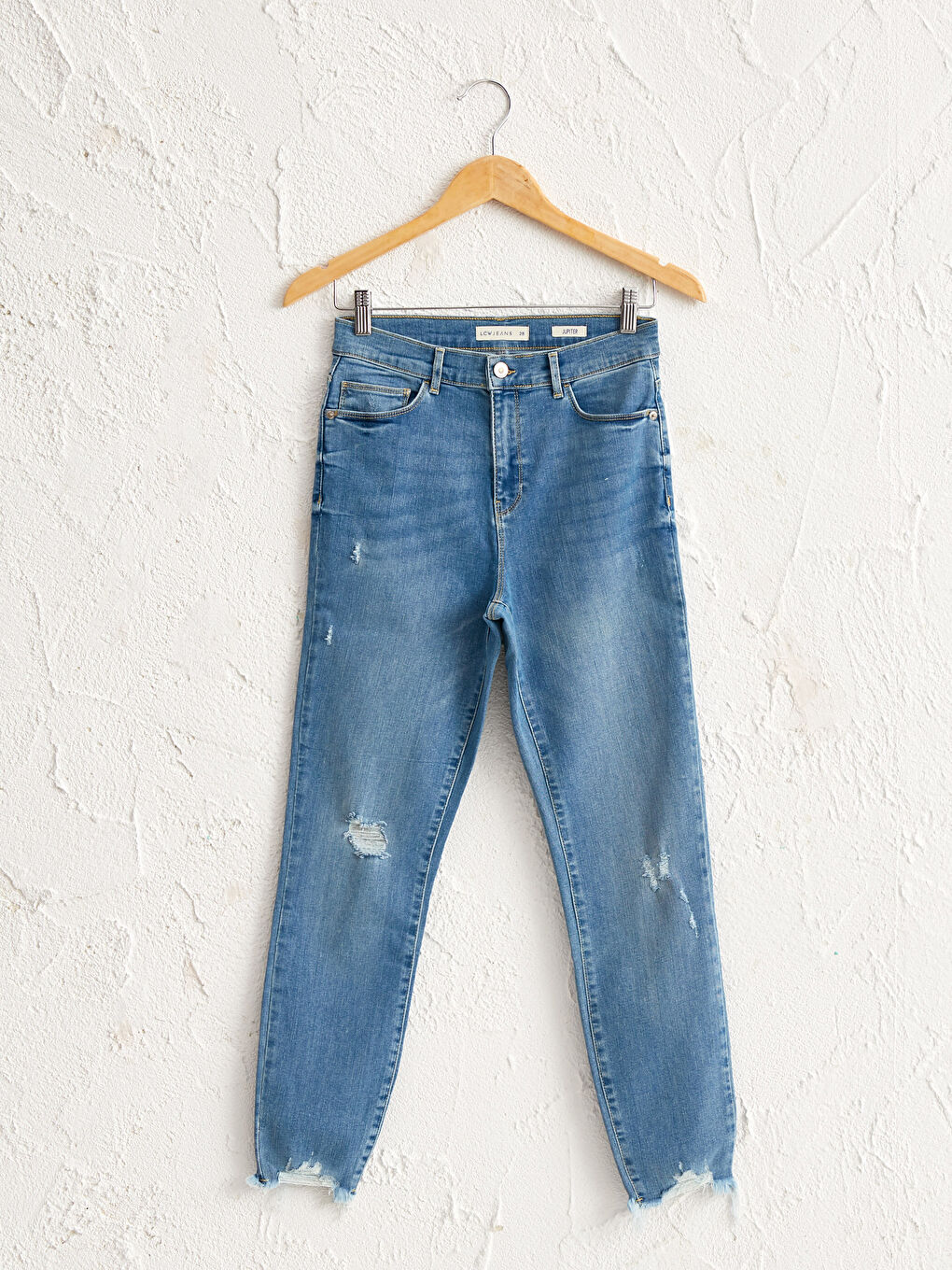 İndigo Bilek Boy Jüpiter Süper Skinny Fit Kadın Jean Pantolon