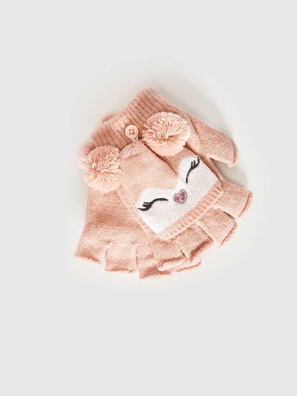 LCW ACCESSORIES Mädchen Strickhandschuhe mit süßem Gesichtsdetail -0W6995Z4-E6T